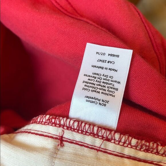 Talbots Heritage Collection Red velvet feel pants size 16 - Picture 5 of 5